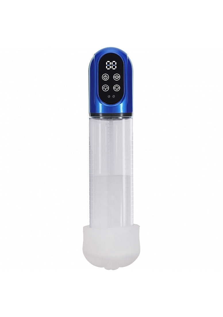 Shots Toys PUMPED Engage Automatic Mens Penis Pump Blue Penis Pumps And Stretchers