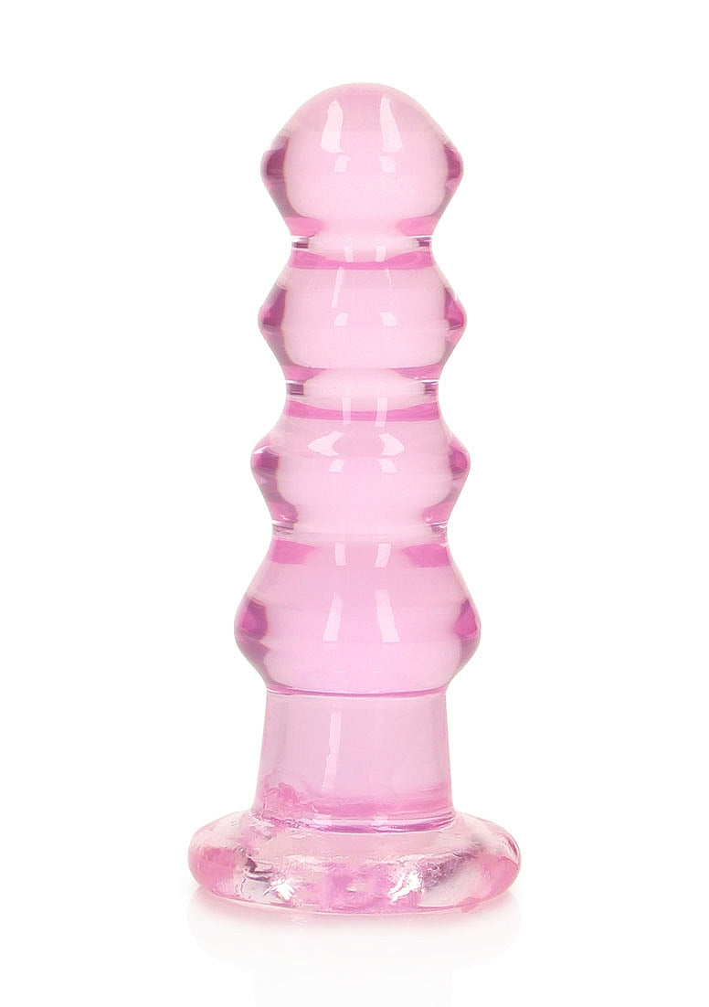 Realrock Crystal Clear 5.5 Inch Curvy Dildo/Plug Pink Anal Dildos