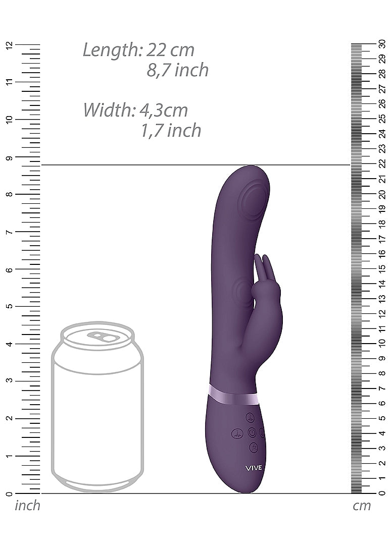 Shots May Rechargeable Silicone Dual Pulse Wave Rabbit Vibe - Rabbit Vibrators