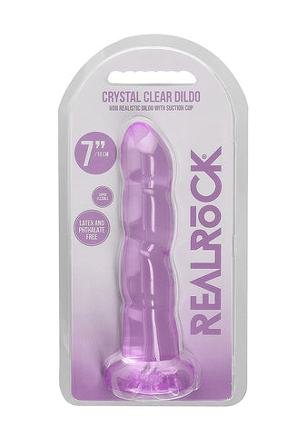 Realrock Crystal Clear Non Realistic Suction Cup Dildo 13cm - Non-Realistic Dildos