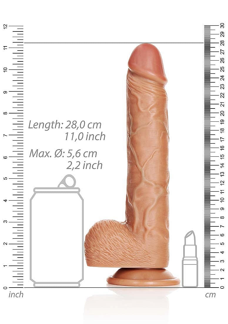 Realrock Straight Realistic Dildo With Balls 25.5cm Realistic Dildos