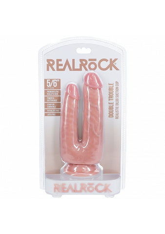 RealRock Ultra Realistic Skin Double Trouble Dildo 5/6 Inch - Realistic Dildos
