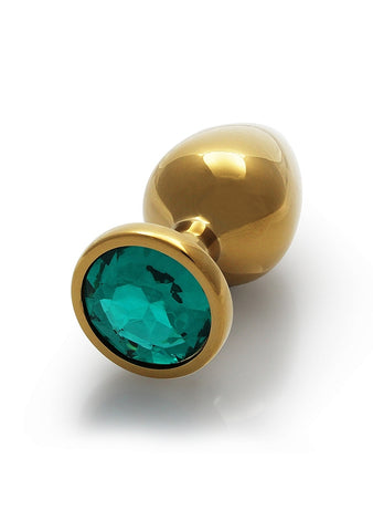 Shots Toys Round Gem Metal Butt Plug Medium - Butt Plugs