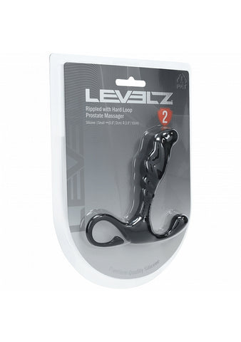 Shots LEVELZ Rippled with Hard Loop Prostate Massager Black - Prostate Toys