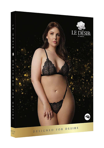 Shots Magic Lace Velvet Sexy Womens Lingerie Set - Bras and Bra Sets