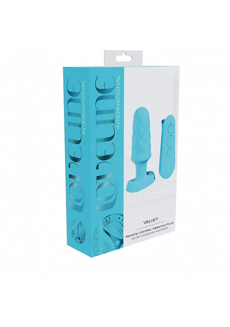 Shots Loveline Velvet Remote Control Vibrating Butt Plug - Butt Plugs