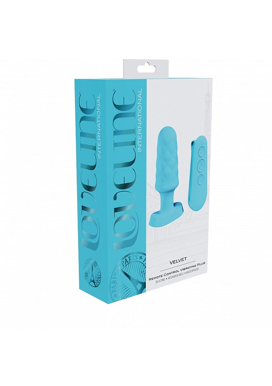 Shots Loveline Velvet Remote Control Vibrating Butt Plug - Butt Plugs