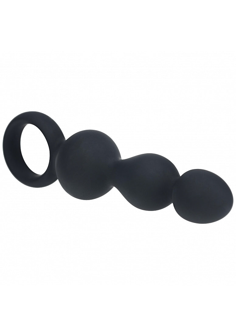 Shots LEVELZ Beaded Silicone Anal Probe with Loop Anal Beads and Balls