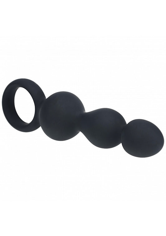 Shots LEVELZ Beaded Silicone Anal Probe with Loop Anal Beads and Balls