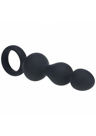 Shots LEVELZ Beaded Silicone Anal Probe with Loop - Anal Beads and Balls