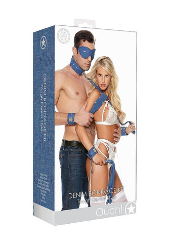 Shots Toys Denim Submissive Bondage Play Kit - Bondage Kits
