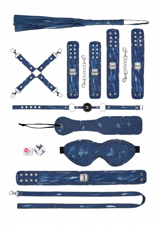 Shots Toys Denim Submissive Bondage Play Kit Bondage Kits