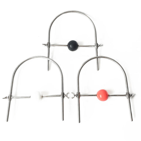 Silicone Ball Gag Stainless Steel Harness - Bondage Gags and Bits