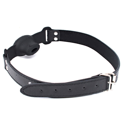 Silicone Ball Gag With Drool Hole - Bondage Gags and Bits