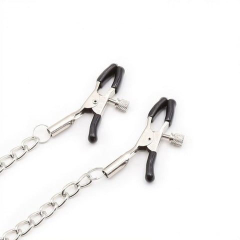 Silicone O Ring Gag With Nipple Clamp - Bondage Gags and Bits