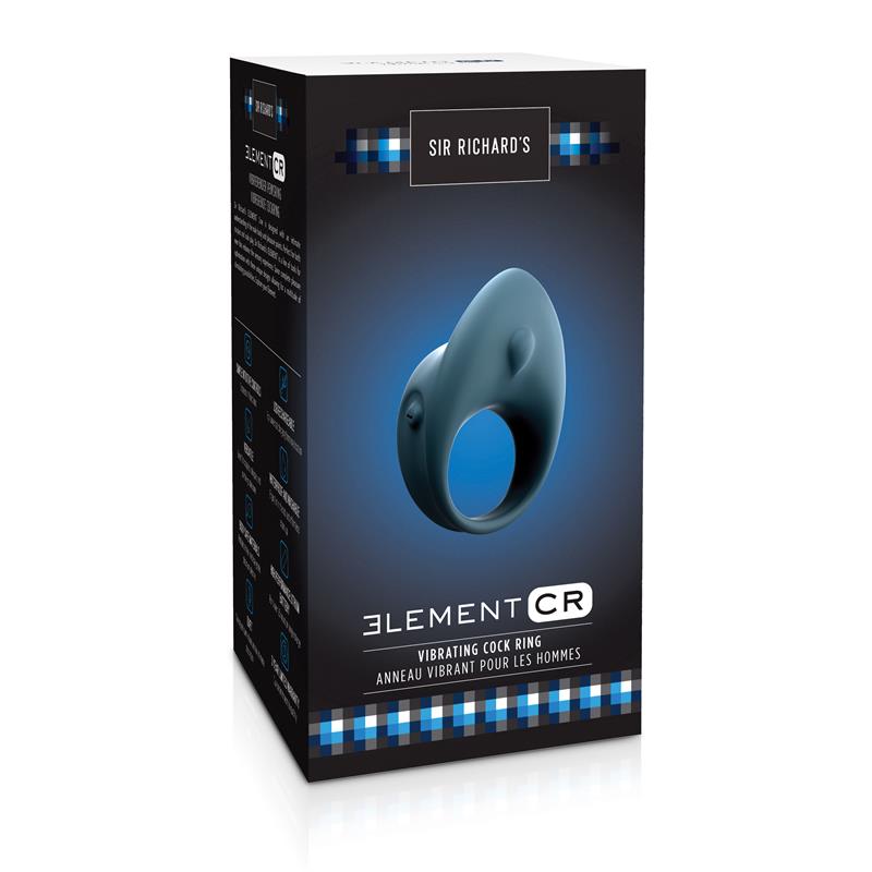 Sir Richards Elements Vibrating Cock Ring Slate Cock Rings