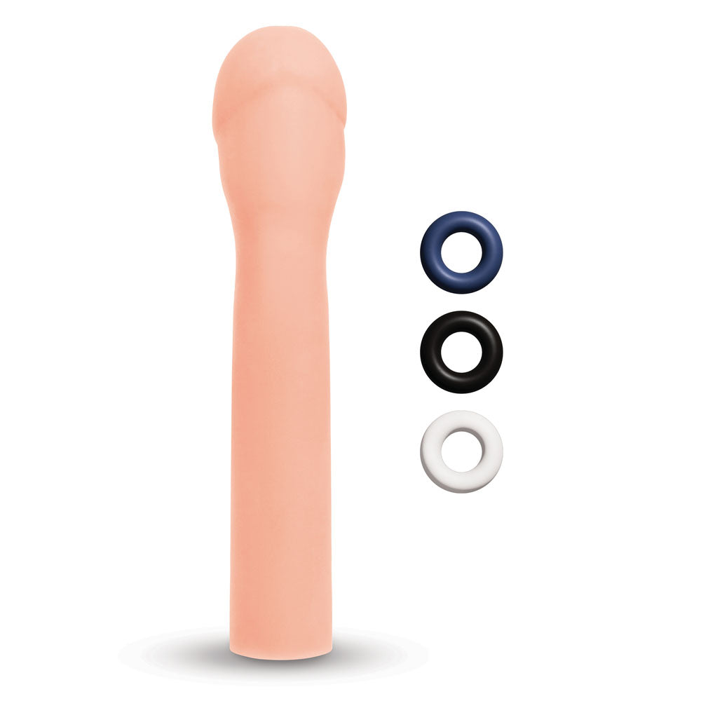 Size Up Mens Realistic Penis Extender Sleeve Penis Sleeves and Extenders