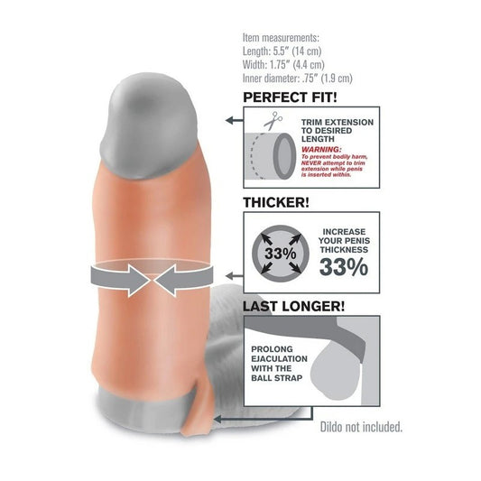 Fantasy X-Tensions Real Feel 5.5 Inches Cock Enhancer - Pumps, Extenders and Sleeves