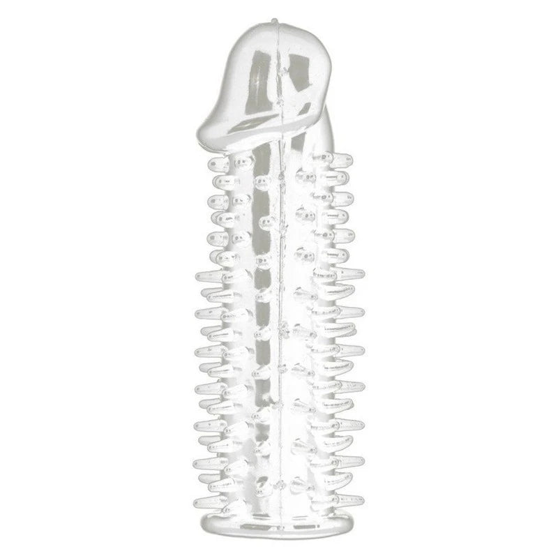 Shots Toys Realistic Spikey Penis Extension Transparent Pumps, Extenders and Sleeves