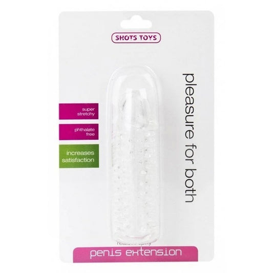 Shots Toys Realistic Spikey Penis Extension Transparent - Pumps, Extenders and Sleeves