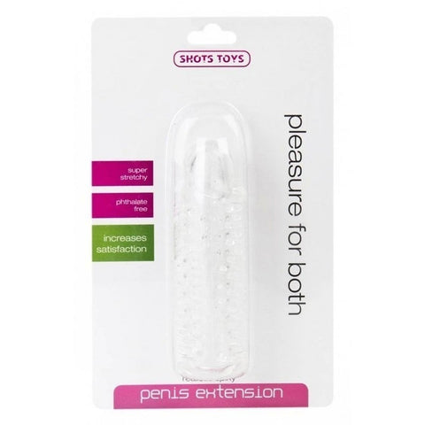 Shots Toys Realistic Spikey Penis Extension Transparent - Pumps, Extenders and Sleeves