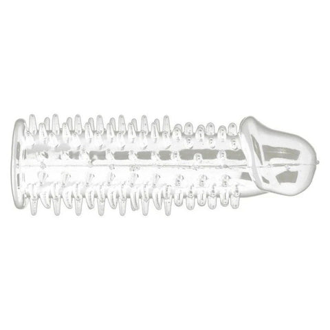 Shots Toys Realistic Spikey Penis Extension Transparent - Pumps, Extenders and Sleeves