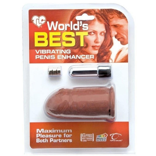 World's Best Vibrating Penis Enhancer Brown - Pumps, Extenders and Sleeves
