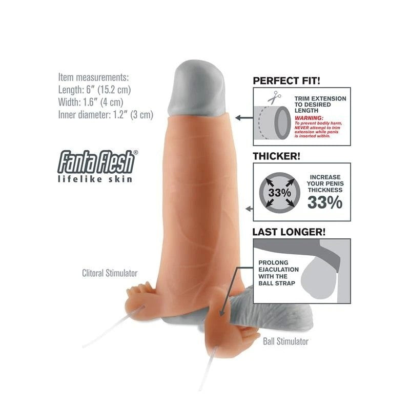 Fantasy X-Tensions Real Feel Twin Teazer Penis Extension Pumps, Extenders and Sleeves