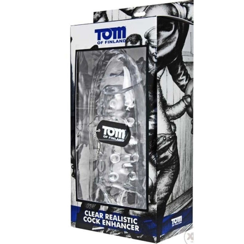 Tom of Finland Clear Realistic Cock Enhancer Sheath Pumps, Extenders and Sleeves