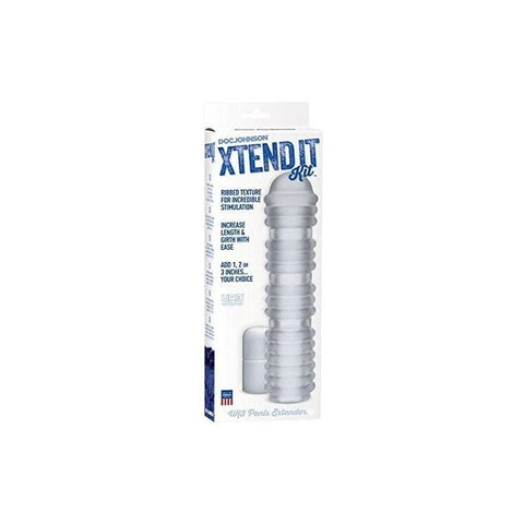 Doc Johnson Xtend It Ribbed Frost Penis Extender Kit - Pumps, Extenders and Sleeves