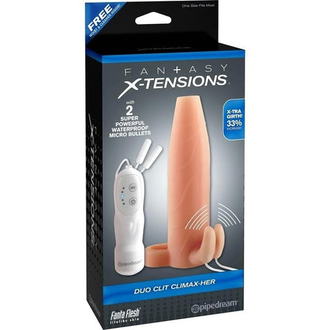 Fantasy X-Tensions Duo Clit Climax Penis Sleeves - Pumps, Extenders and Sleeves