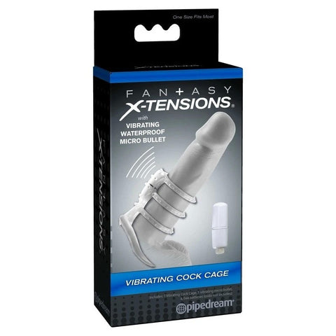 Fantasy X-Tensions Vibrating Mens Cock Cage - Pumps, Extenders and Sleeves