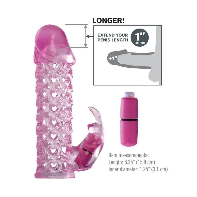 Fantasy X-Tensions Vibrating Couples Cock Cage Pink Pumps, Extenders and Sleeves