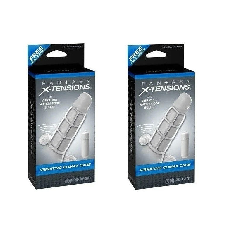 Fantasy X-Tensions Vibrating Climax Cock Cage Pumps, Extenders and Sleeves