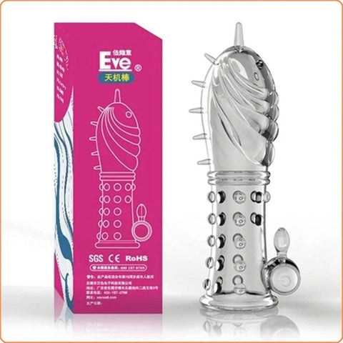Sensual Bliss - BDStyle's Vibrating Crystal Penis Sleeve - Pumps, Extenders and Sleeves