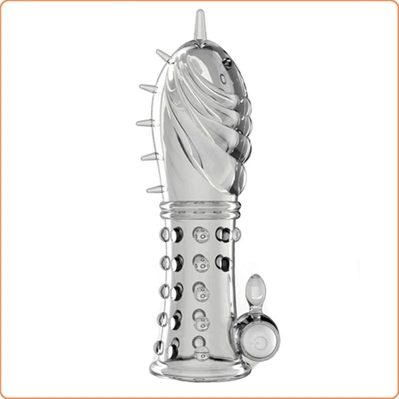 Sensual Bliss - BDStyle's Vibrating Crystal Penis Sleeve Pumps, Extenders and Sleeves