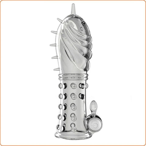 Sensual Bliss - BDStyle's Vibrating Crystal Penis Sleeve - Pumps, Extenders and Sleeves