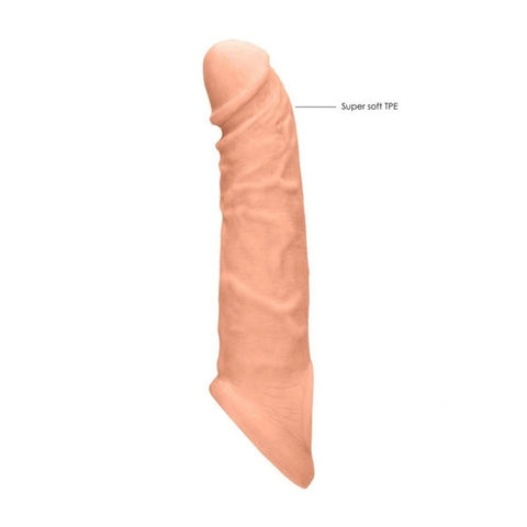 REALROCK 8'' Realistic Penis Extender with Ring - Penis Sleeves and Extenders