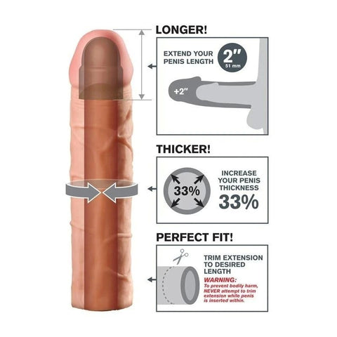 Fantasy X-tensions Perfect 2 inch Penis Extension - Pumps, Extenders and Sleeves