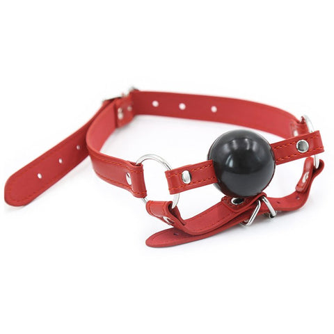 BDSM Ball Gag with Chin Strap Thin - Bondage Gags and Bits