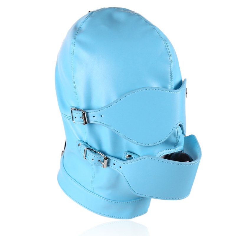 BDStyle Faux Leather Full Mask Eyes & Mouth Hood Blindfolds And Masks