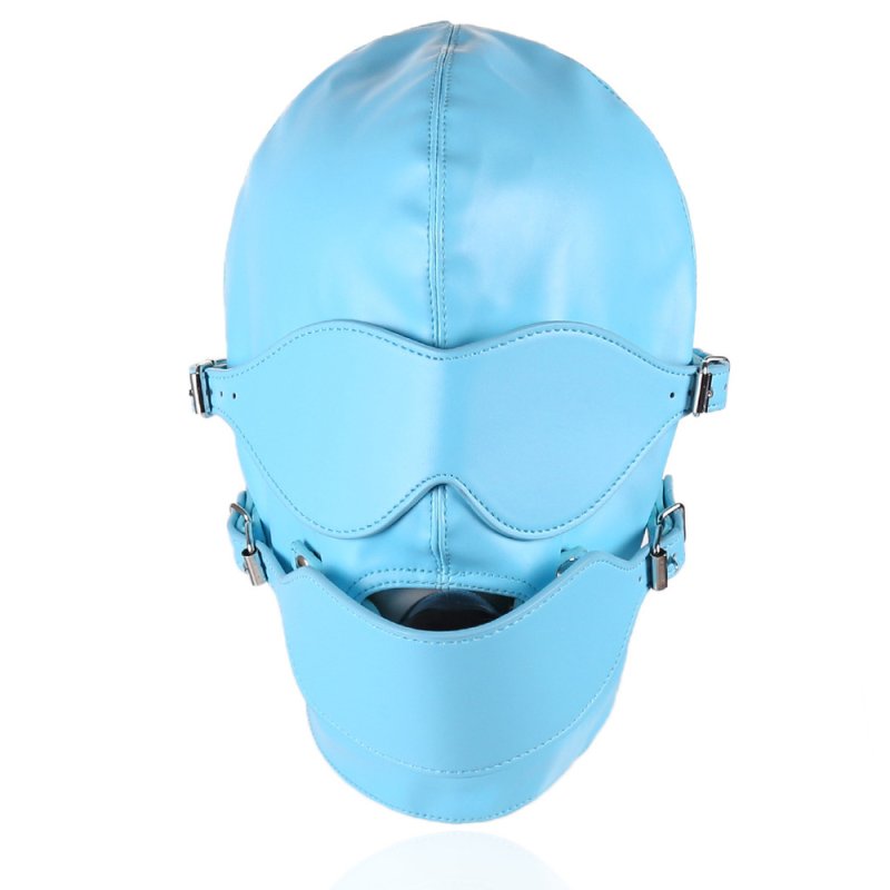 BDStyle Faux Leather Full Mask Eyes & Mouth Hood Blindfolds And Masks