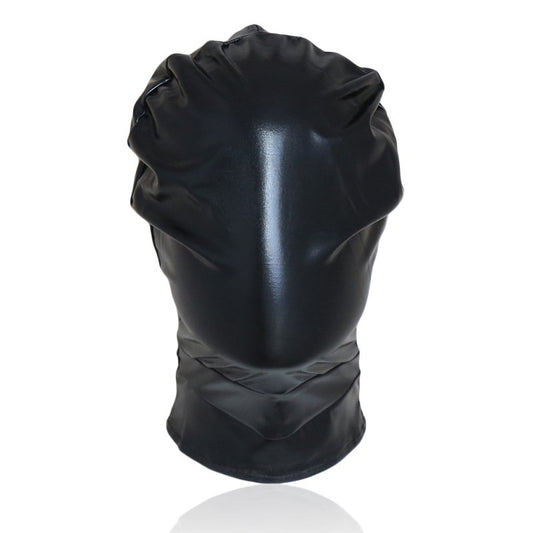 BDStyle Patent Leather Full Head Bondage Hood - Bondage Hoods