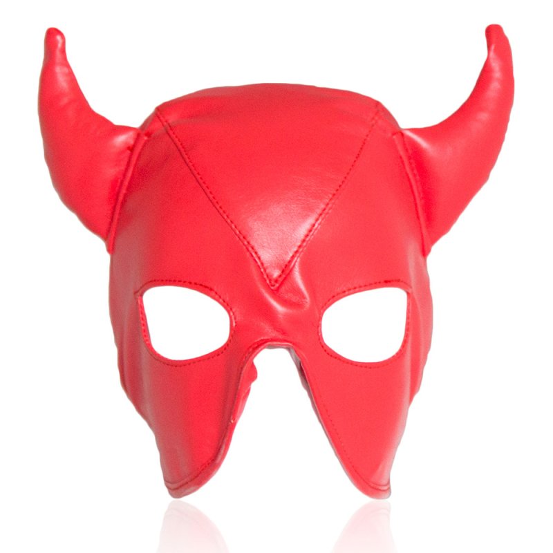 BDStyle Ox Horn Face Extreme Restraint Bondage Hood Masks And Blindfolds