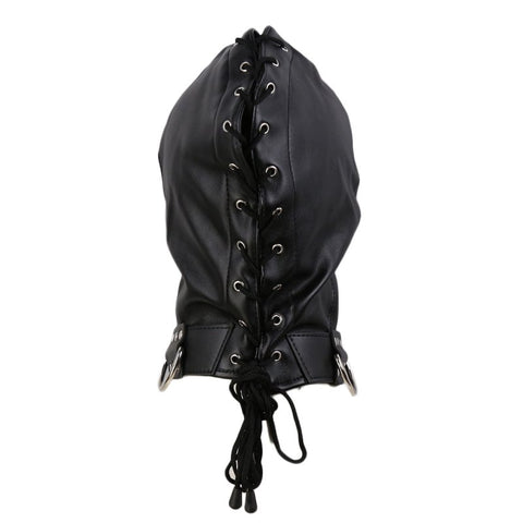 BDStyle Gothic Black Bondage Play Hood - Bondage Hoods
