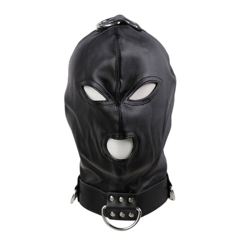 BDStyle Gothic Black Bondage Play Hood - Bondage Hoods