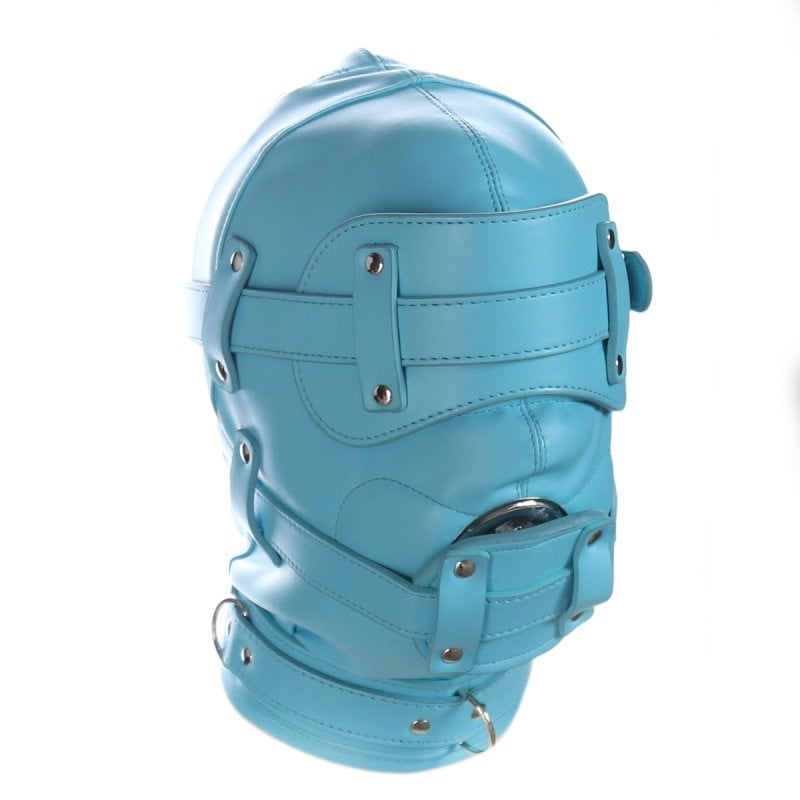 Bug-Eyed Lockdown Hood With Penis Gag by BDStyle - Bondage Hoods