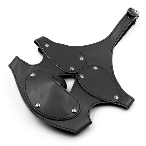 BDStyle Gimp Hood With Removable Eye Pad And Mouth Pad Black - Bondage Hoods