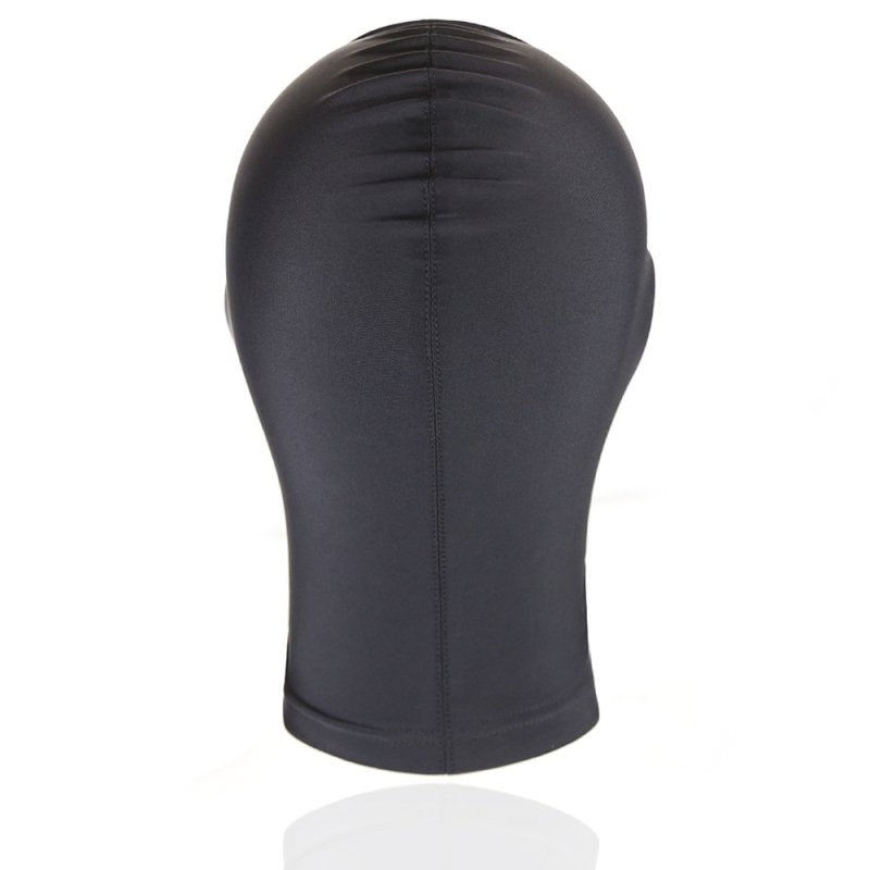 BDStyle BDSM Play Spandex Hood With Padded Blindfold Large Black Bondage Hoods