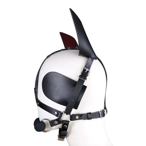 BDStyle Real Leather Dog Hoods With Bit Gag - Bondage Hoods